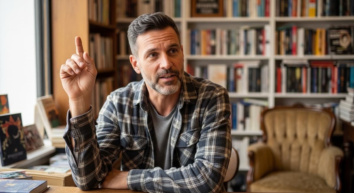 Man asking a question